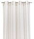 Set 2 visillos semitransparentes blancos rayas marrón para barra