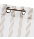 Set 2 visillos semitransparentes blancos rayas marrón para barra 1