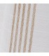 Set 2 visillos semitransparentes blancos rayas marrón para barra 2