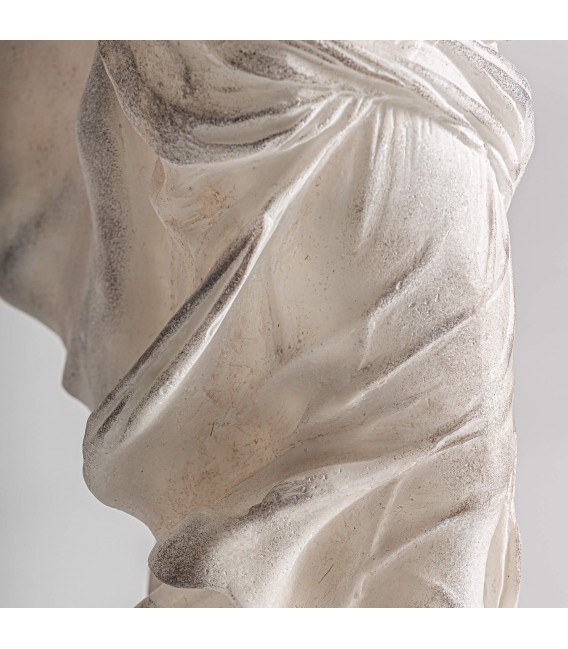 Figura decorativa grande Victoria Alada de Samotracia en resina marfil 2