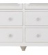 Aparador blanco lacado con puertas de cristal estilo romántico 4