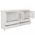 Aparador blanco lacado con puertas de cristal estilo romántico 7