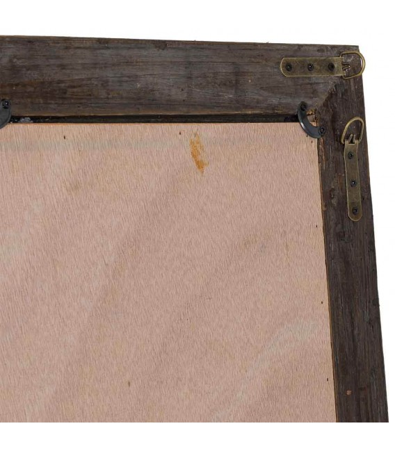 Espejo vestidor grande de madera nogal oscuro estilo rústico vintage 5
