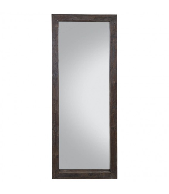 Espejo vestidor grande de madera nogal oscuro estilo rústico vintage