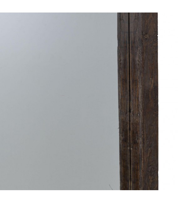 Espejo vestidor grande de madera nogal oscuro estilo rústico vintage 3
