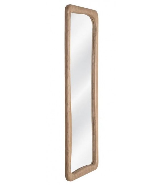 Espejo vestidor de madera natural con marco redondeado estilo boho1