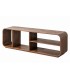 Mueble de TV de madera maciza de mango nogal oscuro contemporáneo