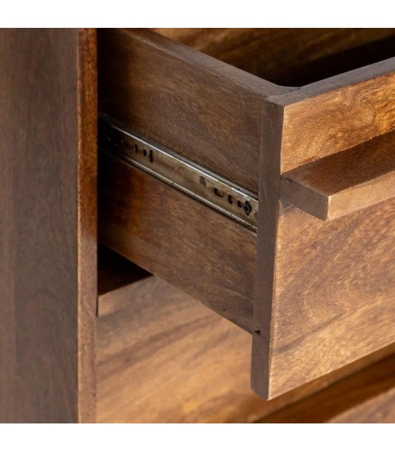 Cómoda pequeña de madera de mango en nogal medio estilo contemporáneo 4