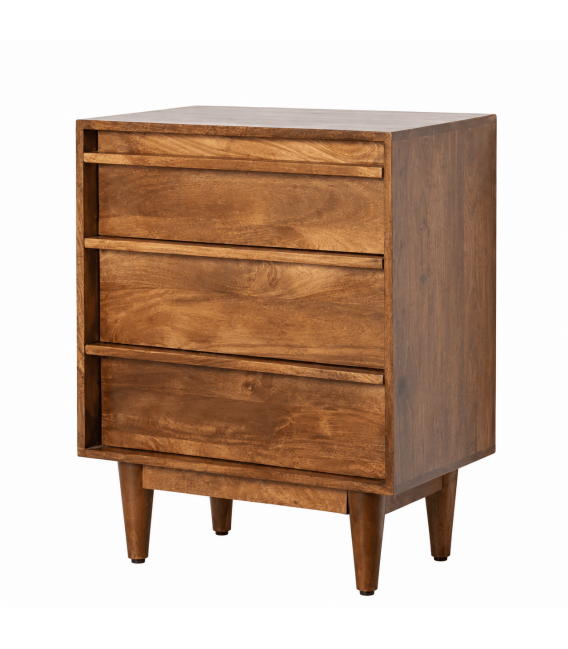 Cómoda pequeña de madera de mango en nogal medio estilo contemporáneo 1