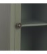 Vitrina pequeña verde oliva con tapa de madera natural estilo clásico 3
