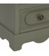Vitrina pequeña verde oliva con tapa de madera natural estilo clásico 5