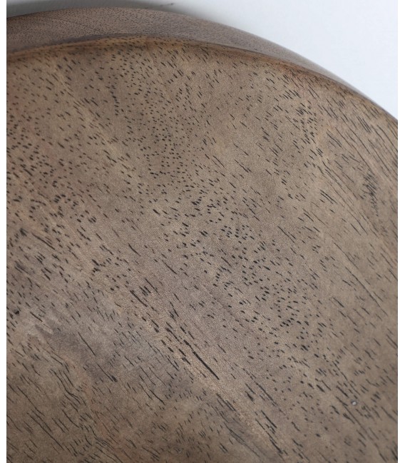 Espejo de pared de madera nogal con marco orgánico contemporáneo 3