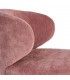 Butaca descalzadora giratoria pequeña de terciopelo rosa  4