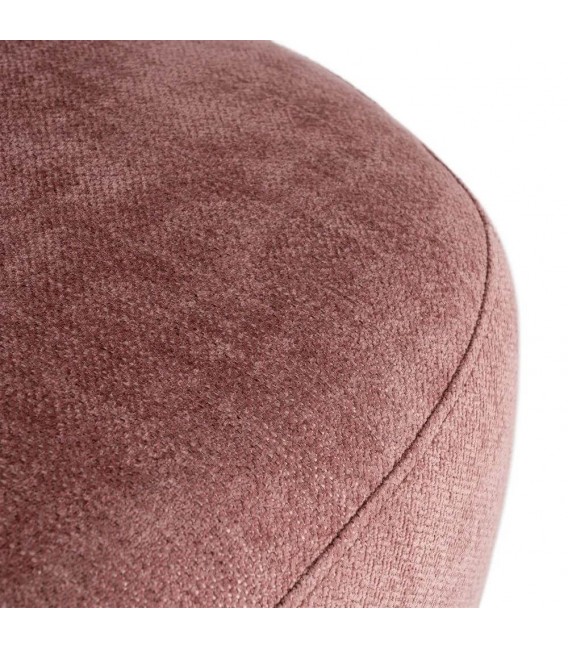 Butaca descalzadora giratoria pequeña de terciopelo rosa  5