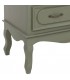 Cómoda clásica verde oliva con cajones y tapa en madera natural 3