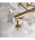 Lámpara de techo XL art déco dorada con esferas de cristal 2