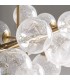 Lámpara de techo XL art déco dorada con esferas de cristal 3