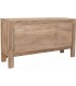 Aparador boho de madera maciza de olmo natural con puertas y cajones 2