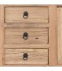 Aparador boho de madera maciza de olmo natural con puertas y cajones 5