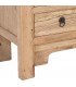 Aparador boho de madera maciza de olmo natural con puertas y cajones 6