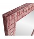 Espejo de pared rectangular con marco metálico burdeos estilo chic 2