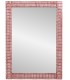 Espejo de pared rectangular con marco metálico burdeos estilo chic