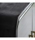 Aparador de madera de mango negro puertas verde brillo estilo art déco 3
