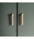 Aparador de madera de mango negro puertas verde brillo estilo art déco 4