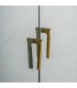 Aparador de madera de mango negro puertas verde brillo estilo art déco 5