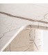 Mesa de centro rectangular de mármol beige con vetas marrones 2