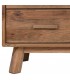 Cómoda pequeña de madera de pino en nogal claro de estilo boho 4