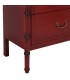 Cómoda pequeña de estilo oriental en rojo burdeos envejecido 5
