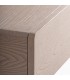 Mesita de noche industrial de madera beige claro con base de acero 2