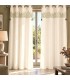 Set de 2 cortinas de algodón beige con estampado de hojas verdes Mdmhogar