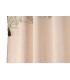 Set de 2 cortinas de algodón beige con estampado de hojas verdes 4