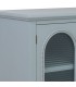 Aparador pequeño azul grisáceo con puertas de cristal estilo romántico 4