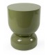 Mesita auxiliar redonda de madera lacada en verde brillante  1