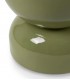 Mesita auxiliar redonda de madera lacada en verde brillante  4