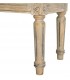 Banco pie de cama tapizado floral en tonos beige y gris 3