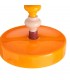 Lámpara de techo retro de cristal naranja con detalles multicolor 2