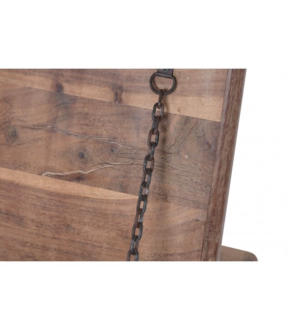 Mesa de centro arcón de madera de teca reciclada de estilo colonial 7
