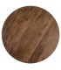 Mesa de comedor redonda fija de madera maciza nogal con pie central 1