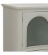Aparador romántico gris verdoso con puertas de cristal acanalado 4