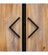 Taquillón industrial de madera envejecida y metal negro 2