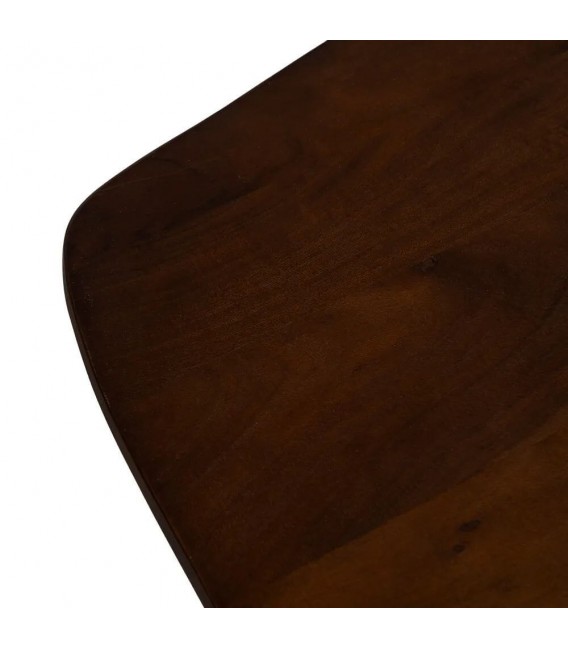 Mesa de centro de madera de acacia nogal oscuro estilo contemporáneo 2