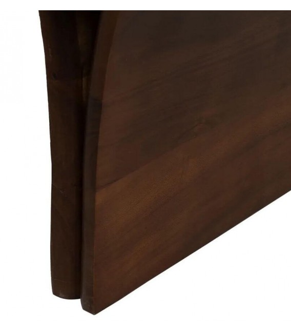 Mesa de centro de madera de acacia nogal oscuro estilo contemporáneo 3