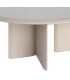 Mesa de centro contemporánea lacada en beige satinado con base curva 3