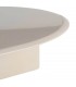 Mesa de centro contemporánea lacada en beige satinado con base curva 4