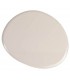 Mesa de centro contemporánea lacada en beige satinado con base curva 5