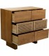 Cómoda pequeña de madera natural y cuerda trenzada estilo oriental 3
